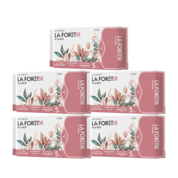 라포레Q 초슬림 순면생리대 오버나이트(5P) x 5팩