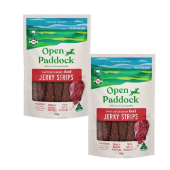 오픈패독 프리미엄 단일단백질 동물복지 비프 저키스트립 (100g) 2개