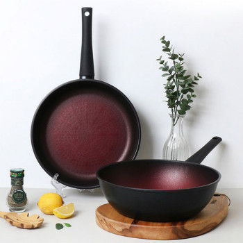 [DELLAGO] 델라고 와인 인덕션(IH)겸용 프라이팬 2종세트(프라이팬28+궁중팬28)