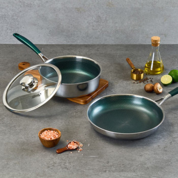 [클래딘] 이연복셰프 코아 테트라 3PLY_후라이팬 2종 3p 세트