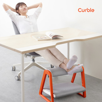 [커블] 발받침대 풋레스트 사무실 2단 커버미포함