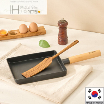 [DELLAGO] 델라고 우드 IH(인덕션) 사각 에그팬 계란말이팬_소(13*18cm)