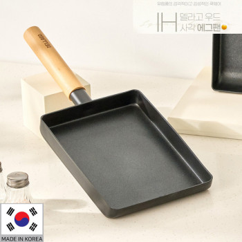 [DELLAGO] 델라고 우드 IH(인덕션) 사각 에그팬 계란말이팬 (사이즈 선택)_중(17*23cm)