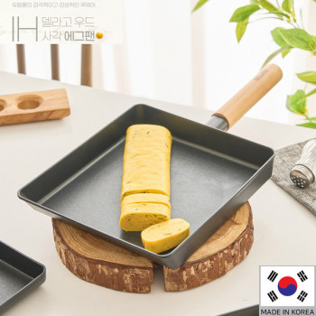 [DELLAGO] 델라고 우드 IH(인덕션) 사각 에그팬 계란말이팬 (사이즈 선택)_대(20*24cm)