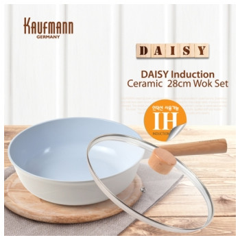 [카우프만] 데이지 인덕션 28CM 궁중팬 세트 KDIF-28WG