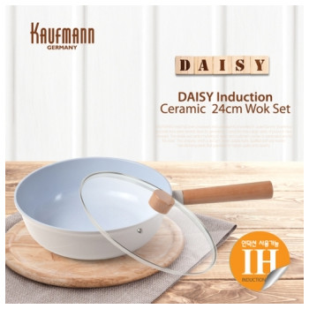 [카우프만] 데이지 인덕션 24CM 궁중팬 세트 KDIF-24WG