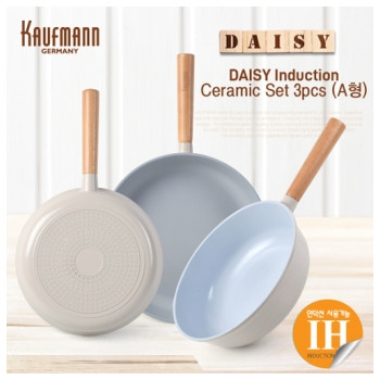 [카우프만] 데이지 인덕션 프라이팬 3P세트(A형) KDIF-A3P