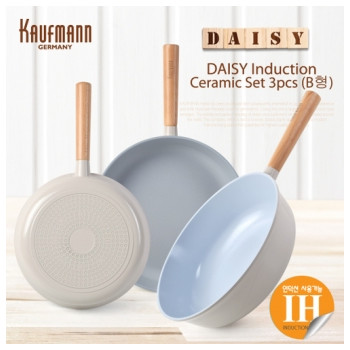 [카우프만] 데이지 인덕션 프라이팬 3P세트(B형) KDIF-B3P