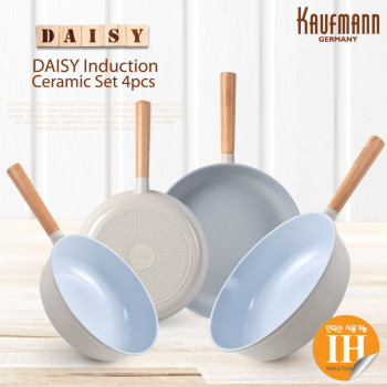 [카우프만] 데이지 인덕션 프라이팬 4P세트 KDIF-4P