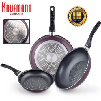 [카우프만] 퍼플 인덕션 프라이팬 3P세트(A형)