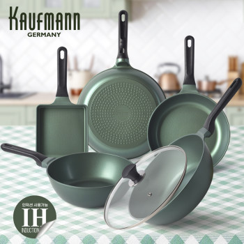 [카우프만] 올리브 인덕션 프라이팬 6종 세트 KOIF-6P