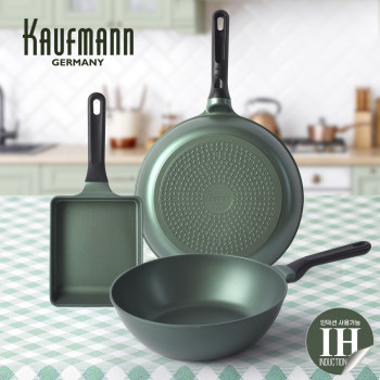 [카우프만] 올리브 인덕션 프라이팬 3종 세트(B형) KOIF-B3P