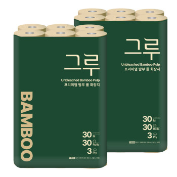 삼정_ 화장지 3겹 그루 오리지날 30m 30롤 (2팩,3팩 선택 구성)