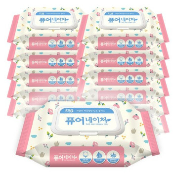 삼정_퓨어 네이쳐 물티슈 100매 (12팩,24팩 선택 구성)