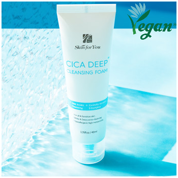 2+1 스킨포유 시카딥클렌징폼 40ml 여행 휴가 헬스 골프 필라테스 필수템 비건 클렌저