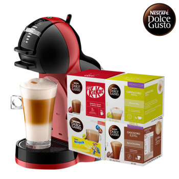 [돌체구스토] 커피머신 미니미 피아노블랙&체리레드 + 16입 커피캡슐 1박스 (4종 택1)