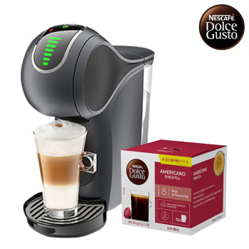 [돌체구스토] 커피머신 지니오S 터치 그레이 + 12입 커피캡슐 1박스 (카페아메리카노)
