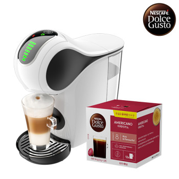 [돌체구스토] 커피머신 지니오S 터치 화이트 + 12입 커피캡슐 1박스 (카페아메리카노)