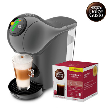 [돌체구스토] 커피머신 지니오S 베이직 그라파이트 + 12입 커피캡슐 1박스 (카페아메리카노)
