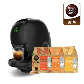 [돌체구스토]커피머신 네오 카페 블랙 + 12입 돌체구스토 네오 커피캡슐 1박스(3종 택1)