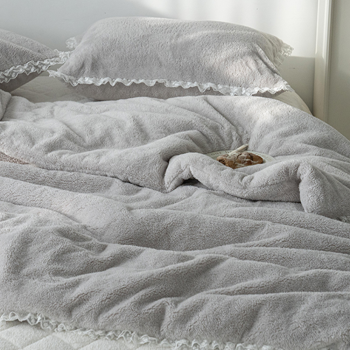 송화 보아 장모 극세사 정전기 없는 차렵이불 러블리한 프릴 디자인 3가지 색상