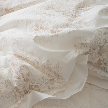 송화 뜨왈 고밀도면&극세사 양면 프릴 디자인 정전지 먼지없는 고급 겨울이불 3가지 색상