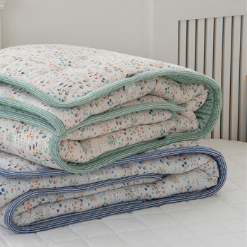 송화 모달&극세사 양면 그린가든 정전기 없는 국내생산 겨울 이불 2가지 색상