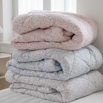 송화 에밀리 알러지케어 세미마이크로 먼지 없는 가성비 이불 잔잔한 플라워 패턴 간절기용 사계절용 3가지색상