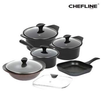 [셰프라인] 블랙냄비 6종 혼합세트 [100% 국내 생산]