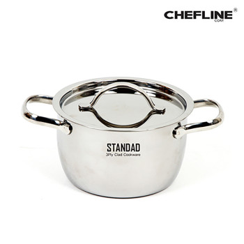[셰프라인] 스텐다드 통3중 양수냄비 16cm_CL16SDD16WS-SL