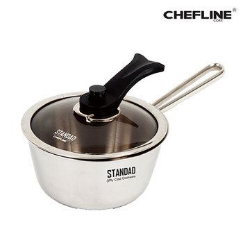 [셰프라인] 스텐다드 통3중 편수냄비 16cm_CL16SDD16PS-SL