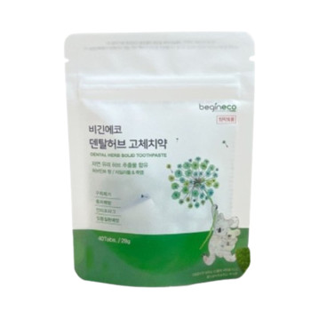 비긴에코 덴탈허브 고체치약 40정 1개+대나무 칫솔 2입