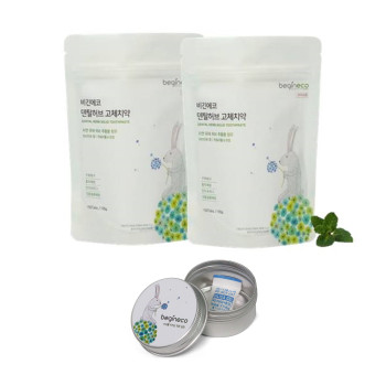 비긴에코 덴탈허브 고체치약 150정 파우치 2팩 + 틴케이스 1개