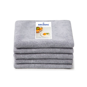 쓱싹 초극세사 카페행주 소 30x30 그레이 5개입