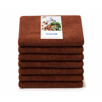 쓱싹 카페행주 소 초극세사 30x30cm 7개 (브라운,그레이 선택 구성)