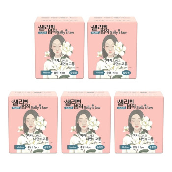 샐리의 법칙 생리대 시그니처 슬림핏 중형(6P) x 5팩