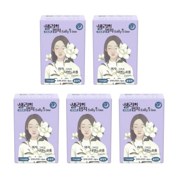 샐리의법칙 생리대 시그니처 슬림핏 오버나이트(4P) x 5팩