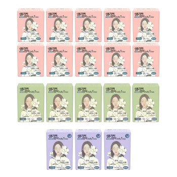 ★실속특가★샐리의법칙 생리대 시그니처 슬림핏 중형 10팩 + 대형 5팩 + 오버나이트 3팩