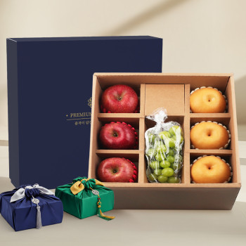 프리미엄 혼합 선물세트 3.5kg내외(사과3수+배3수+샤인머스캣1수)