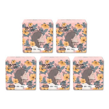 샐리의법칙 프리미엄 생리대 매직퀵 시그니처 중형 10P 5팩