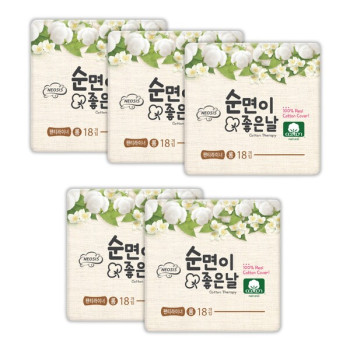샐리의법칙 순면이좋은날 생리대 팬티라이너(18P) x 5팩
