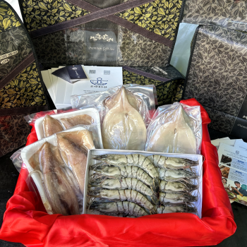 [명절선물SET-2] 반건조오징어10미(1.1kg)+손질통오징어2미(400g)x2팩+블랙타이거새우10미(500g)