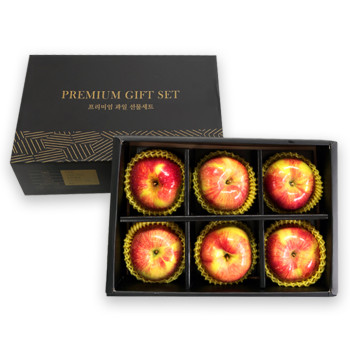 [봉스팜] 국내산 사과 선물세트 특대과 (6입/2.4Kg내외)