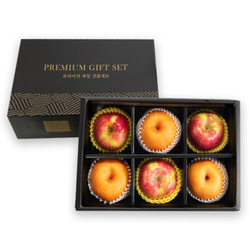 [봉스팜] 국내산 사과/배 선물세트 특대과 (6입/3Kg내외)