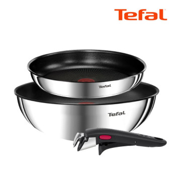 [테팔] 매직핸즈 스테인리스스틸 에디션 볶음팬 트라이미 3종 세트