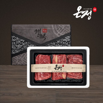 [온정:情] 빛고을 한우 구이 선물세트 / 등심200g+채끝200g+갈비살200g (600g)