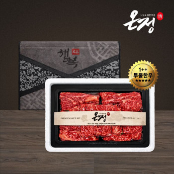 [온정:情] 빛고을 1++투뿔 한우 구이 선물세트 / 등심200g×2팩+채끝200g+안심200g+갈비살200g (1kg)