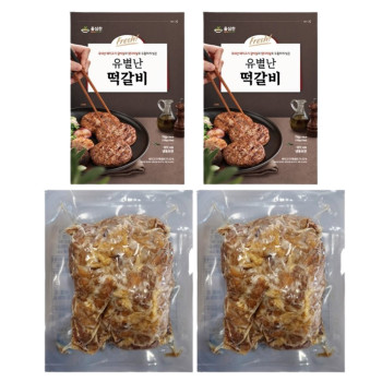 유별난 떡갈비 1000g 2팩+연탄불고기 2팩