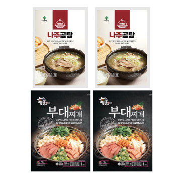 유별난 나주곰탕 2팩+팡돌 부대찌개 2팩
