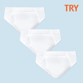 [기획 특가] TRY 남아 순면 코튼 삼각 남아 팬티 3매 세트 주니어 키즈 아동 트라이
